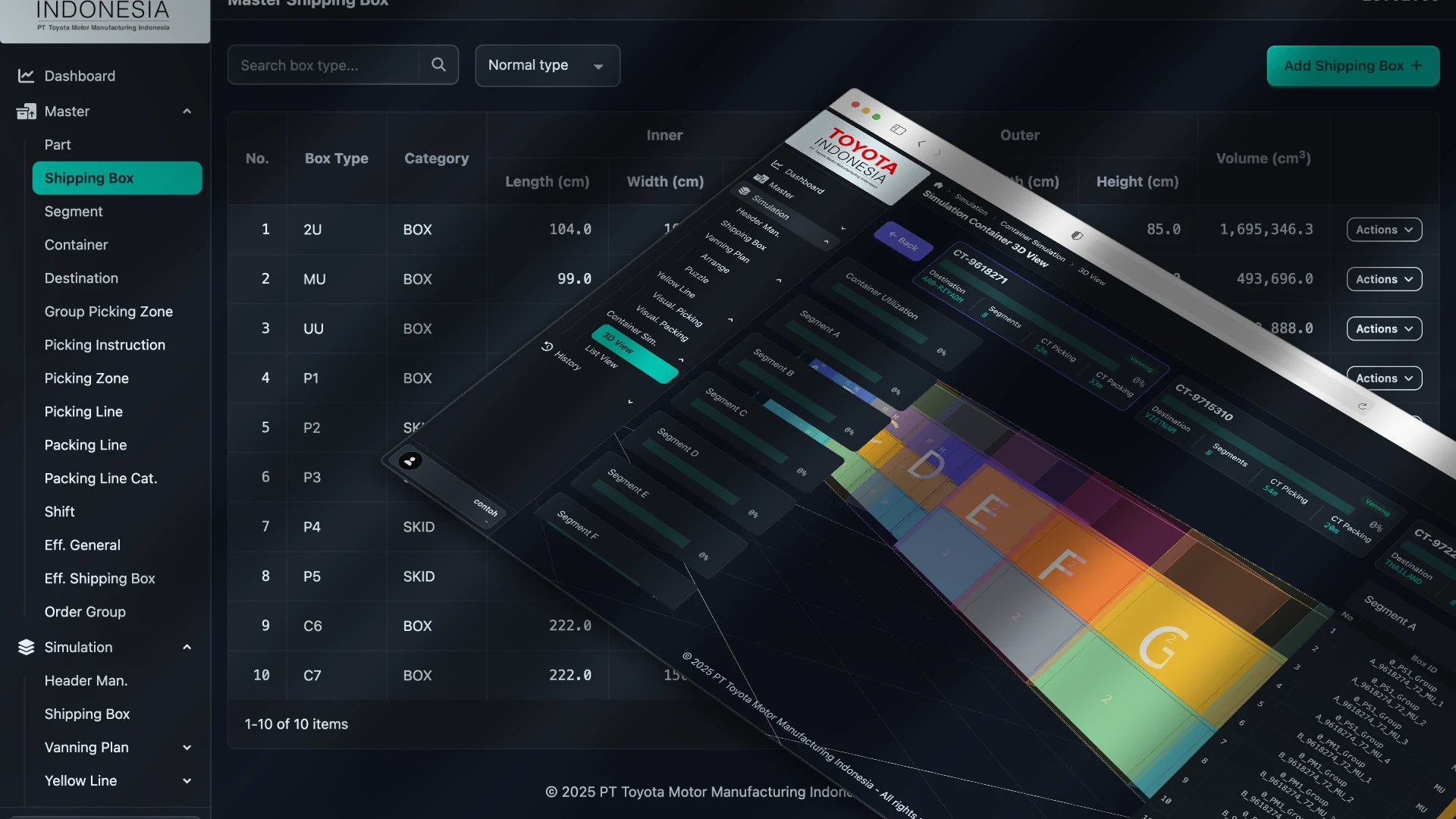 Toyota Container Dashboard (Employeed) project image